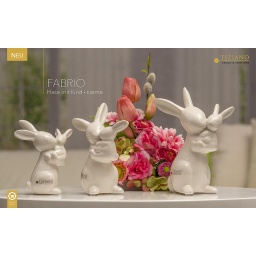 [2100000137008] Skulptur &quot;Hase Fabrio mit Kind&quot; H 17 cm