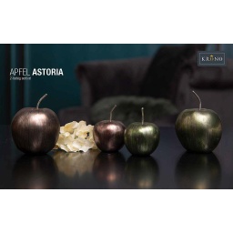 [2100000137077] Skulptur Apfel &quot;Astoria&quot; metallic grau D 9 cm