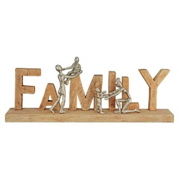 [2100000137619] Holz/Metall Skulptur &quot;Family&quot;