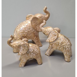 [2100000138524] Skulptur Elefant &quot;Elias&quot; gold klein H 13 cm