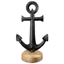 [2100000138715] Skulptur &quot;Anker&quot; Alu schwarz H 15 cm