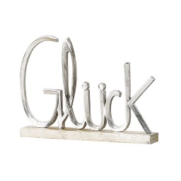 [2100000125258] Skulptur Holz/Metall &quot;Glück&quot; H 29 cm