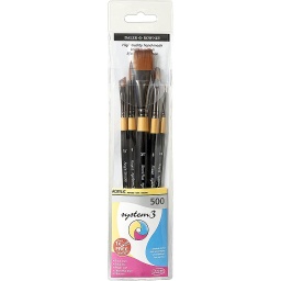 [2100000139712] Acryl Synthetik Pinsel 5 Set 