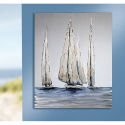 [2100000036172] Original &quot;Sailing&quot; mit Alu-Elementen 80 x 100 cm