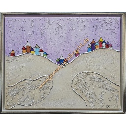 [2100000143801] Original Lea Bach &quot;Berg &amp; Tal&quot;  40 x 50 cm flieder/sand 