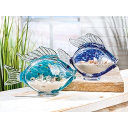 [2100000146130] Glas Art Skulptur &quot;Fisch&quot; H 17 cm 