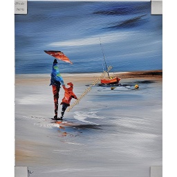 [2100000147045] Original Leinwandbild &quot;Mutter-Kind-Tag&quot; 50 x 60 cm