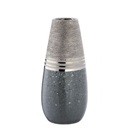 [2100000147502] Vase &quot;Magma&quot; grau/silber H 30 cm