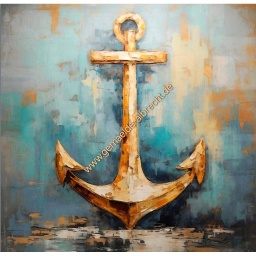 [2100000147854] Original Leinwand &quot;Anker&quot; 80 x 80 cm 