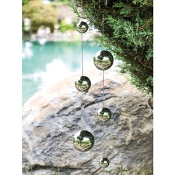 [2100000148271] Dekokette &quot;Balls&quot; silber Edelstahl L 90 cm 