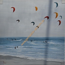 [2100000148653] Orig. Ölgemälde &quot;Kitesurfer&quot; 80 x 80 cm 