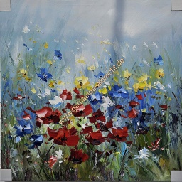 [2100000148721] Orig. Ölgemälde &quot;Flowers&quot; 80 x 80 cm