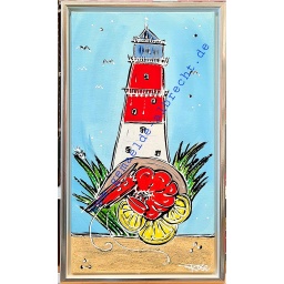 [2100000032372] Original Ivana Rose &quot;Büsumer Leuchtturm&quot; 30 x 60 cm