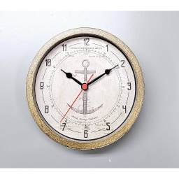 [2100000151417] Wanddeko Uhr &quot;Anchor Clock&quot; D 15,5 cm