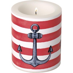 [2100000124930] Windlicht/Kerze &quot;Sailors Anchor&quot; H 10,5 cm