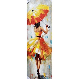 [2100000151646] Org. Leinwand &quot;Umbrella orange&quot; 40x120 cm