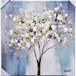 [2100000151707] Org. Leinwand &quot;Baum in Blüte&quot; 60x60 cm 