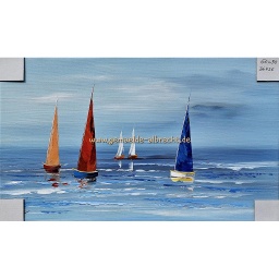 [2100000151974] Org. Leinwandbild &quot; 5 Segler&quot; 50x30 cm
