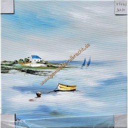 [2100000152100] Org. Leinwandbild &quot;Ankerplatz&quot; 40x40 cm 