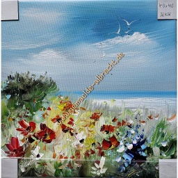 [2100000152094] Org. Leinwandbild &quot;Blütenvielfalt&quot; 40x40 cm