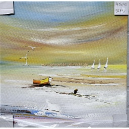 [2100000152124] Org. Leinwandbild &quot;Ankerplatz III&quot; 40x40 cm 