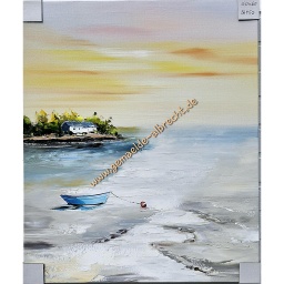 [2100000152223] Org. Leinwandbild &quot;Blaues Boot II&quot; 50x60 cm
