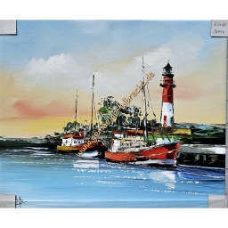 [2100000152186] Org. Leinwandbild &quot;Büsum Lighthouse&quot; 50x60 cm