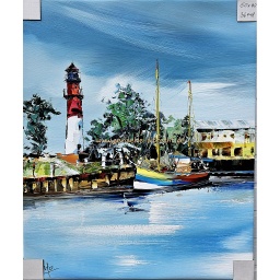 [2100000152162] Org. Leinwandbild &quot;Büsum Lighthouse&quot; 50x60 cm