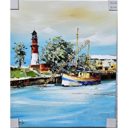[2100000152155] Org. Leinwandbild &quot;Büsum Lighthouse&quot; 50x60 cm