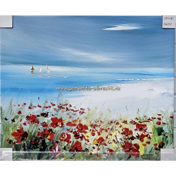 [2100000152247] Org. Leinwandbild &quot;Mohnblüten&quot; 50x60 cm