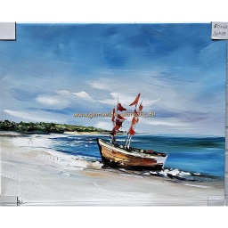 [2100000152308] Org. Leinwandbild &quot;Gestrandet&quot; 50x60 cm