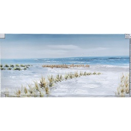 [2100000152391] Org. Leinwandbild &quot;Dünenstrand&quot; 60x120 cm