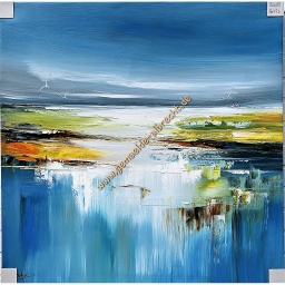 [2100000152407] Org. Leinwandbild &quot;Dünenstrand&quot; 80x80 cm