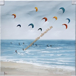 [2100000152414] Org. Leinwandbild &quot;Kitesurfer&quot; 80x80 cm