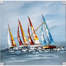 [2100000152445] Org. Leinwandbild &quot;Kitesurfer&quot; 80x80 cm