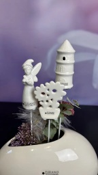 [2100000152629] Stecker/Skulptur Magic Turm/Leuchtturm H 8 cm 