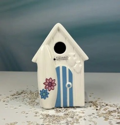 [2100000152735] Skulptur Beachhouse &quot;Fano&quot; blau H 15 cm 