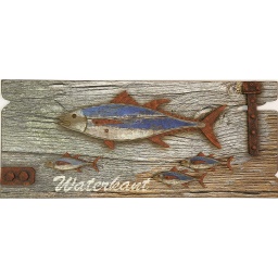 [2100000015467] Bild Holz 3D &quot;Fischschwarm/Waterkant&quot; 70 x 30 cm