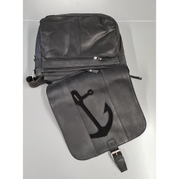 [2100000126408] Ledertasche Anker schwarz Volumen ca. 6 L