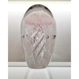 [2100000133284] Skulptur Glas &quot;Pink Jellyfish&quot; H 15 cm