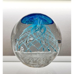 [2100000133277] Skulptur Glas &quot;Blue Jellyfish&quot; H 11 cm