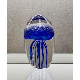 [2100000133307] Skulptur Glas &quot;Blue Jellyfish&quot; H 7 cm 