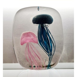 [2100000133321] Skulptur Glas &quot;Jellyfish&quot; H 14 cm 