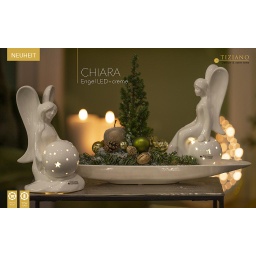 [2100000135028] LED Skulptur Engel &quot;Chiara liegend&quot; H 23 cm 